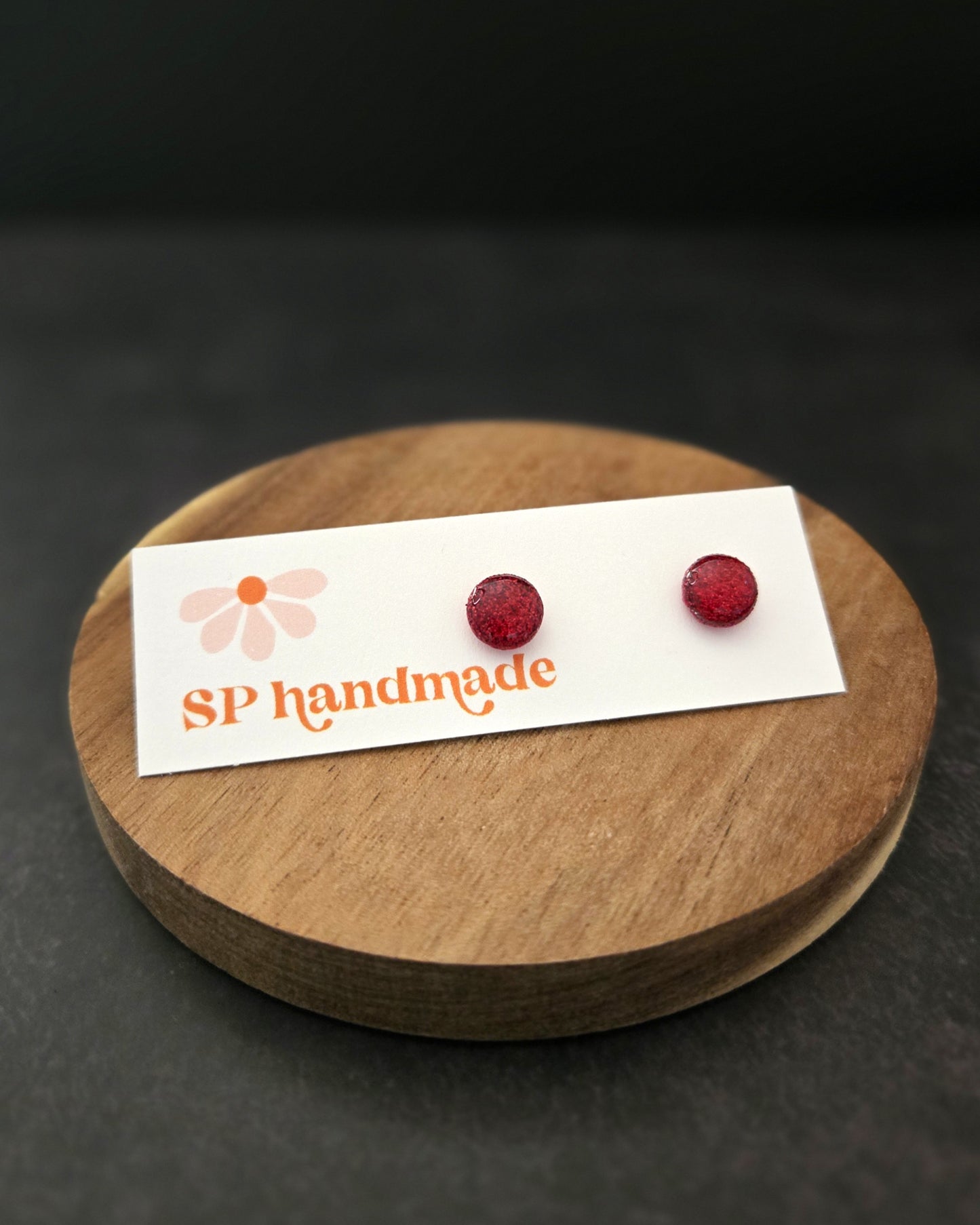 Glitter Studs | Polymer Clay Earrings