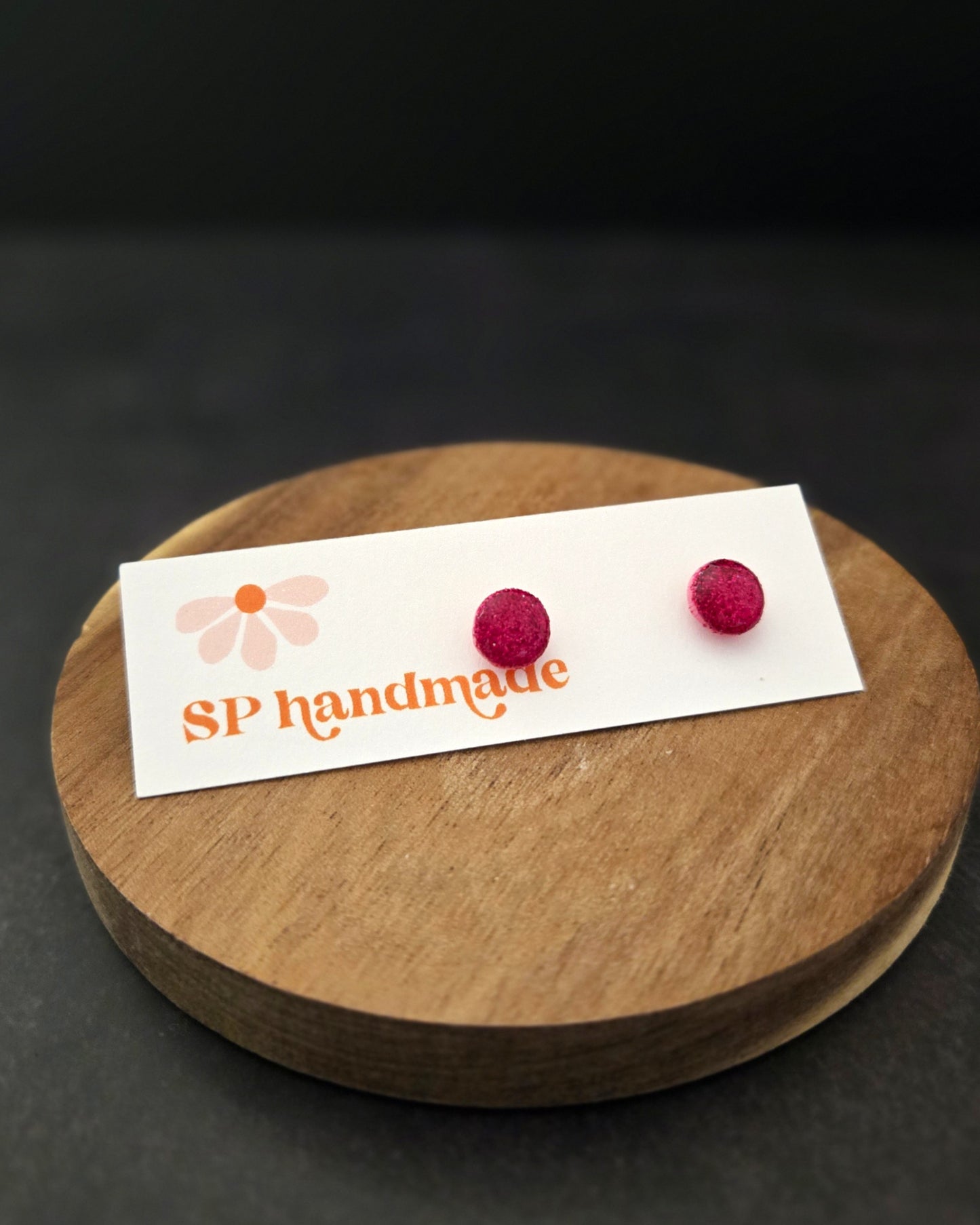 Glitter Studs | Polymer Clay Earrings