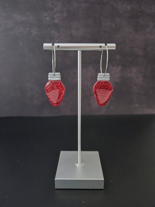 Holiday Lights Hoops | Polymer Clay Earrings