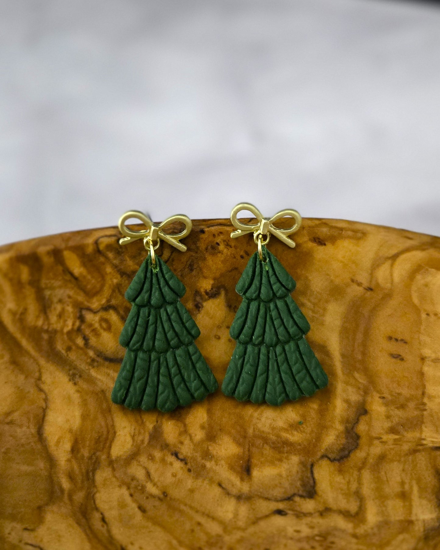 Bow Trees | Polymer Clay Earrings