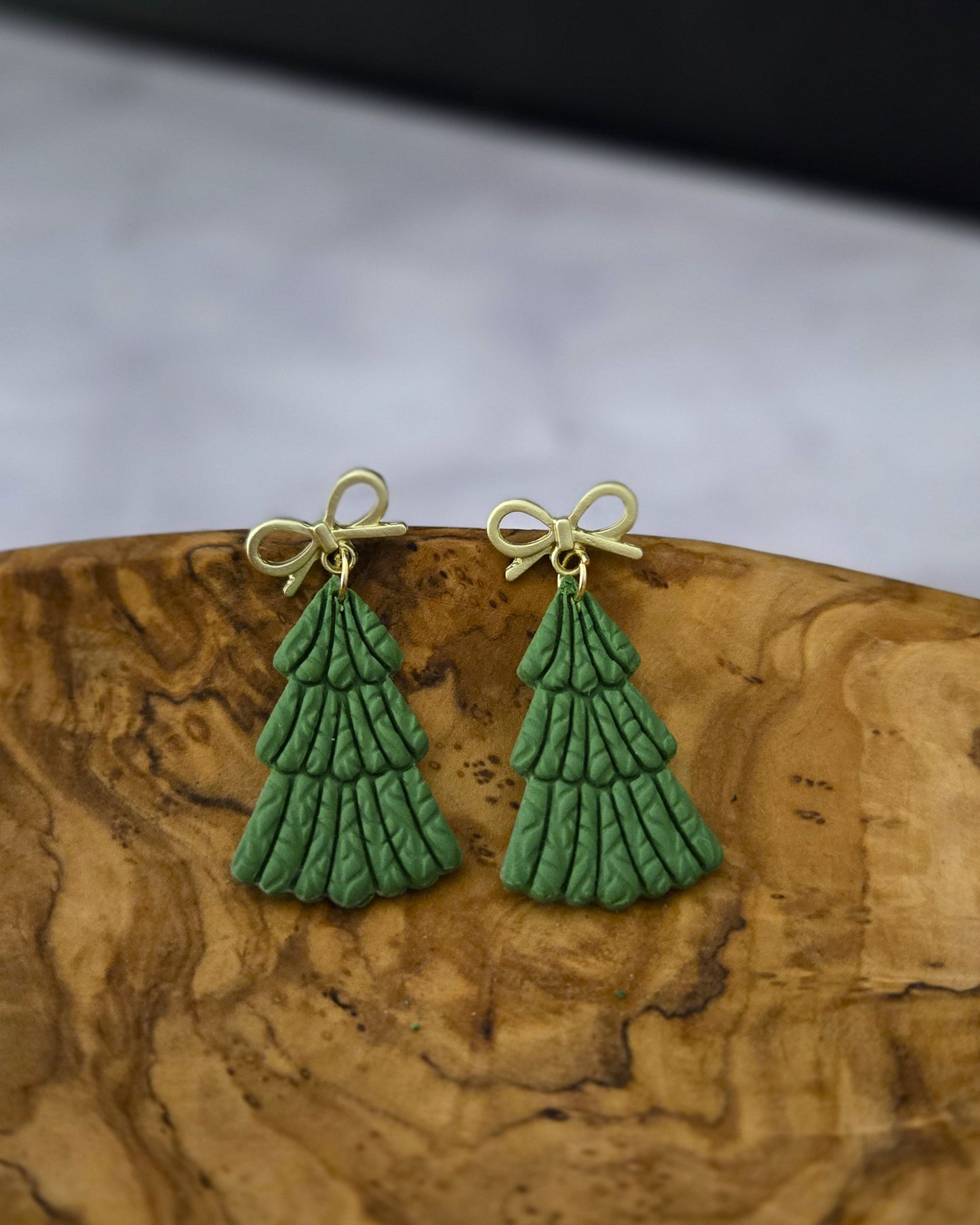 Bow Trees | Polymer Clay Earrings