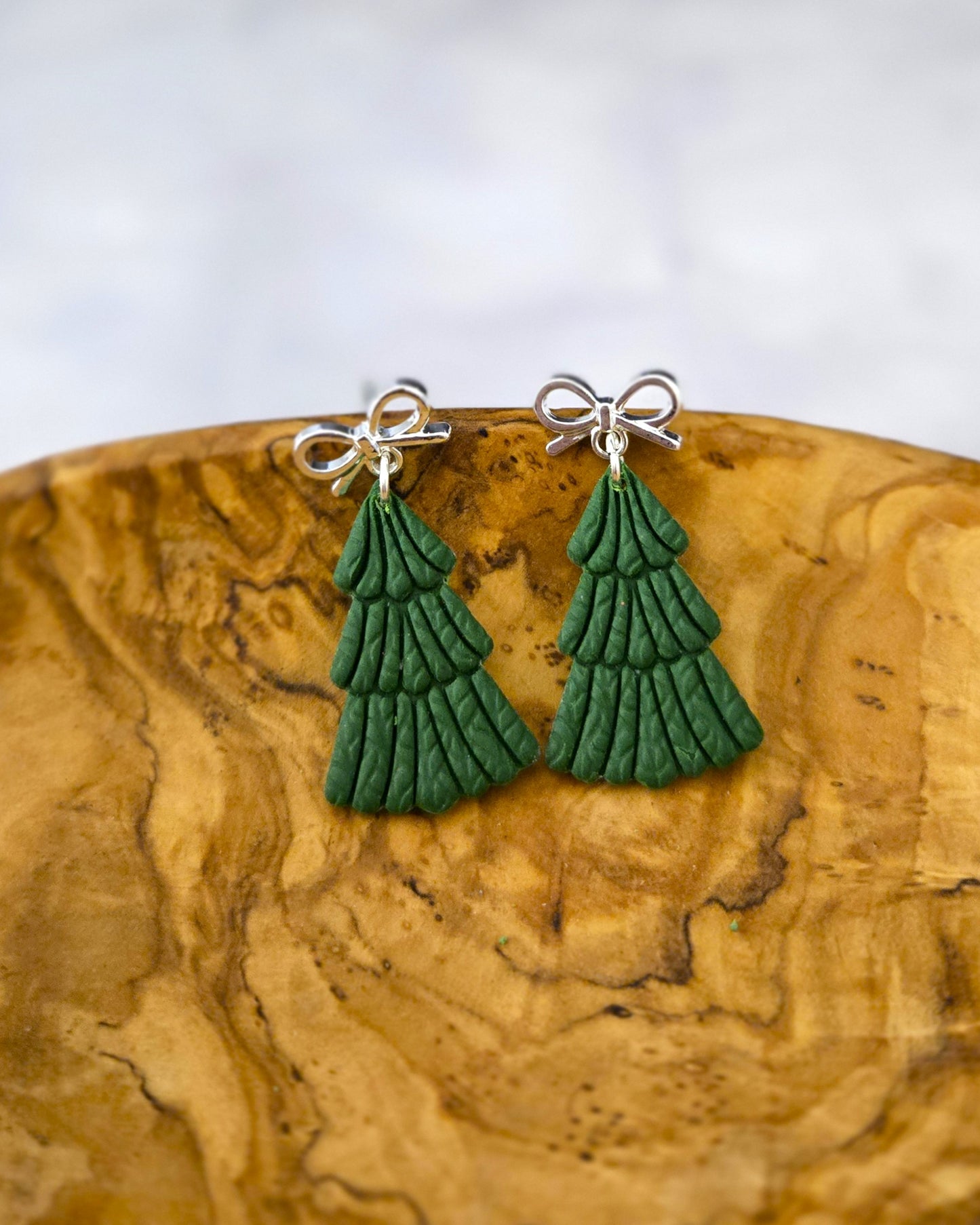 Bow Trees | Polymer Clay Earrings
