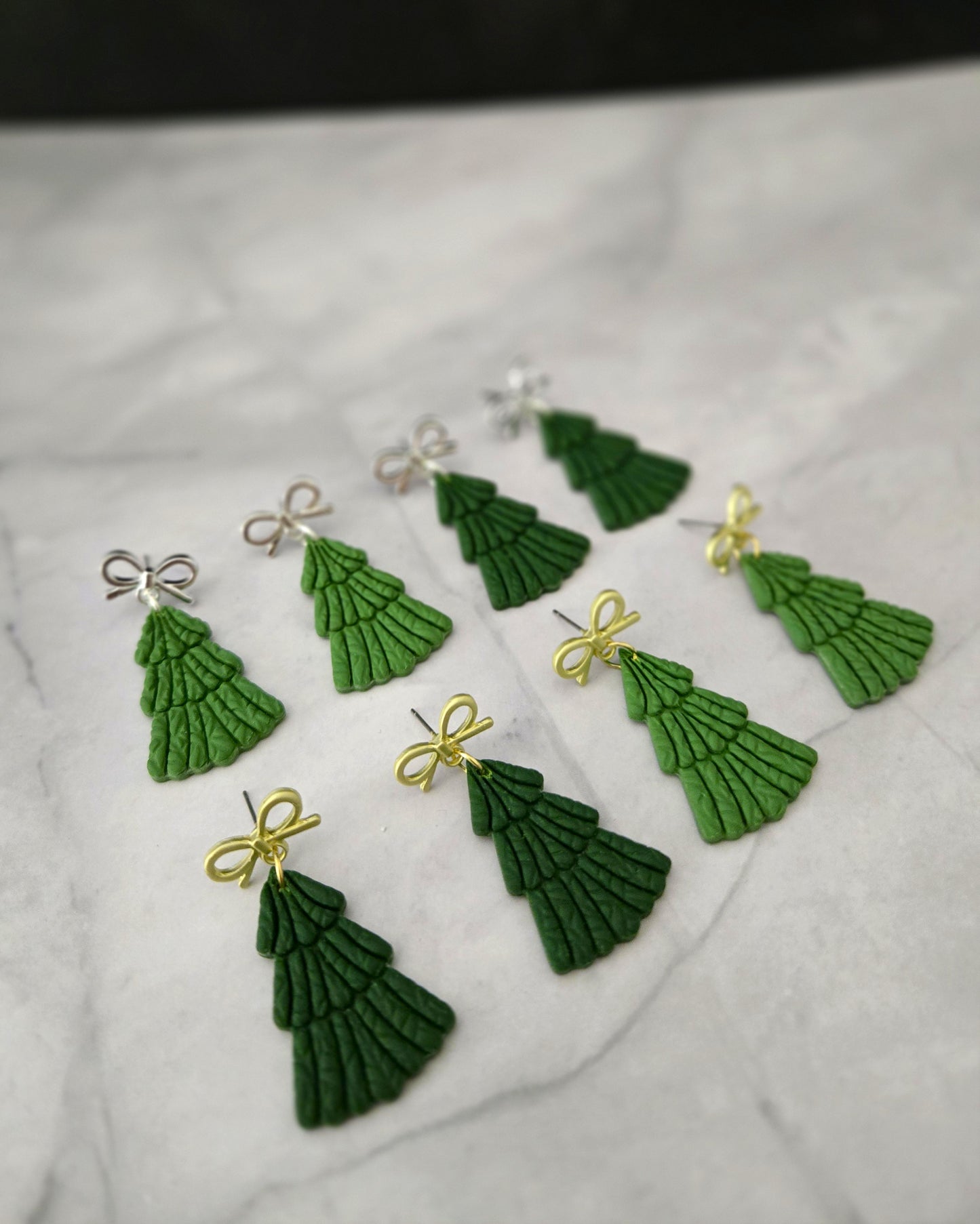 Bow Trees | Polymer Clay Earrings