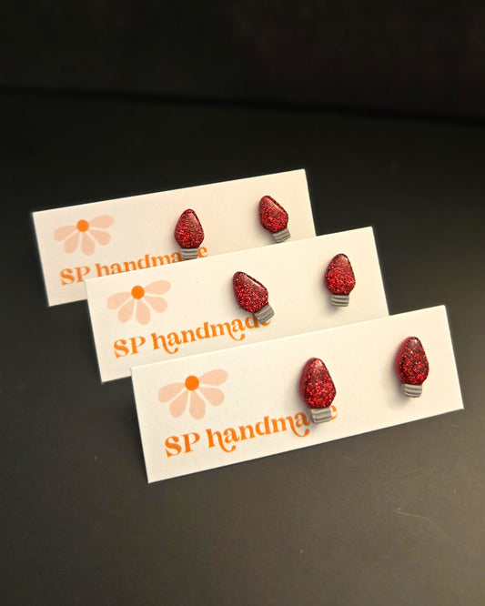 Holiday Light Studs | Polymer Clay Earrings