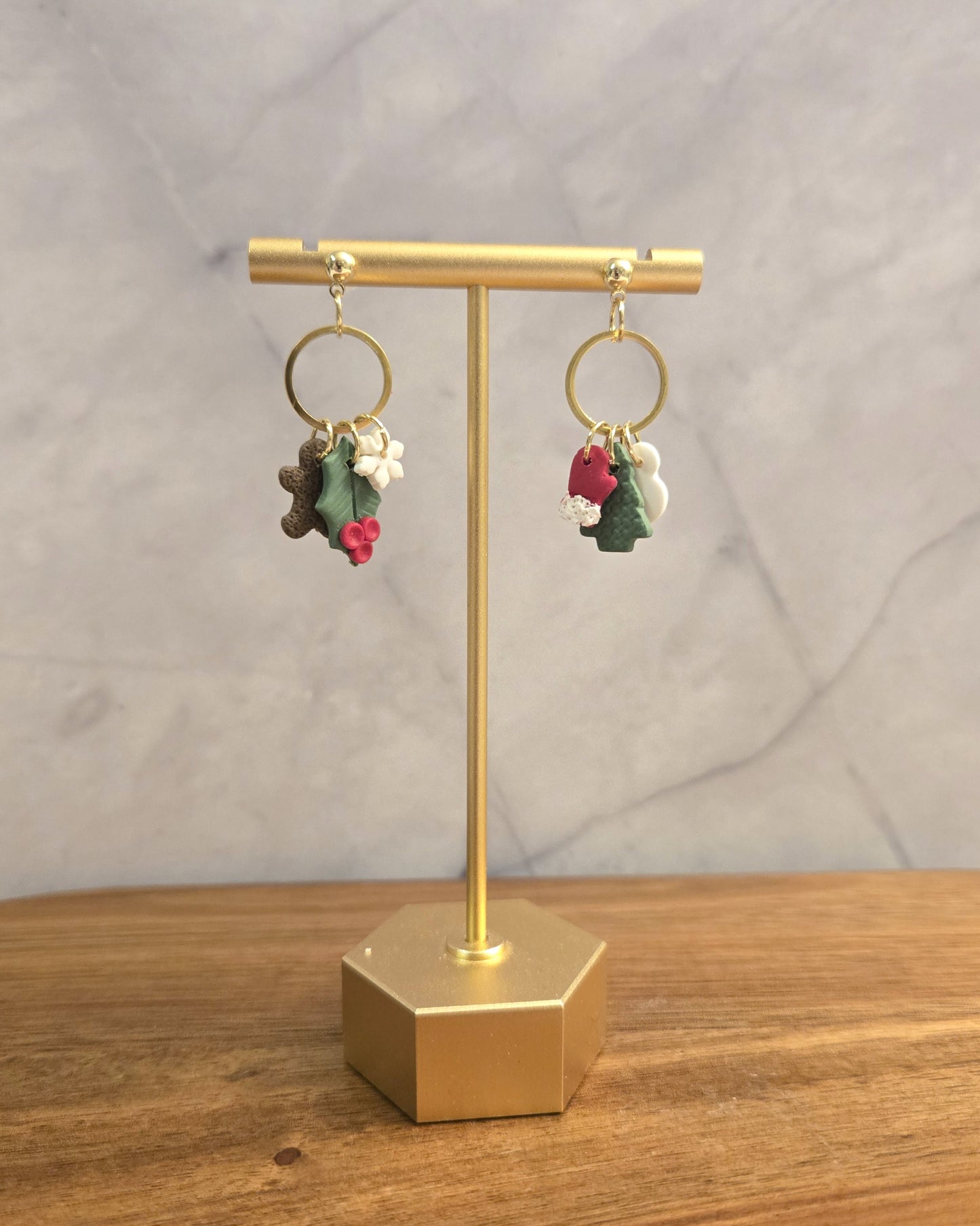 Holiday Spirit Dangles | Polymer Clay Earrings