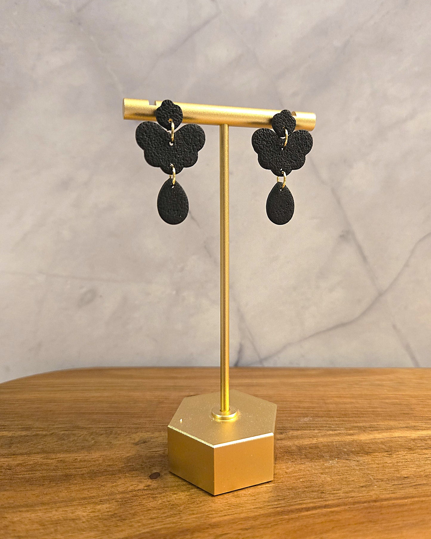 Sleek Black Collection | Polymer Clay Earrings