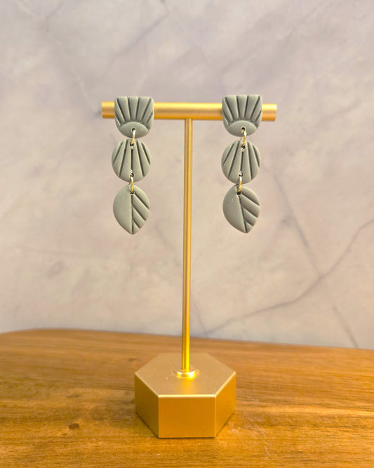 Sage Green Dangles | Polymer Clay Earrings