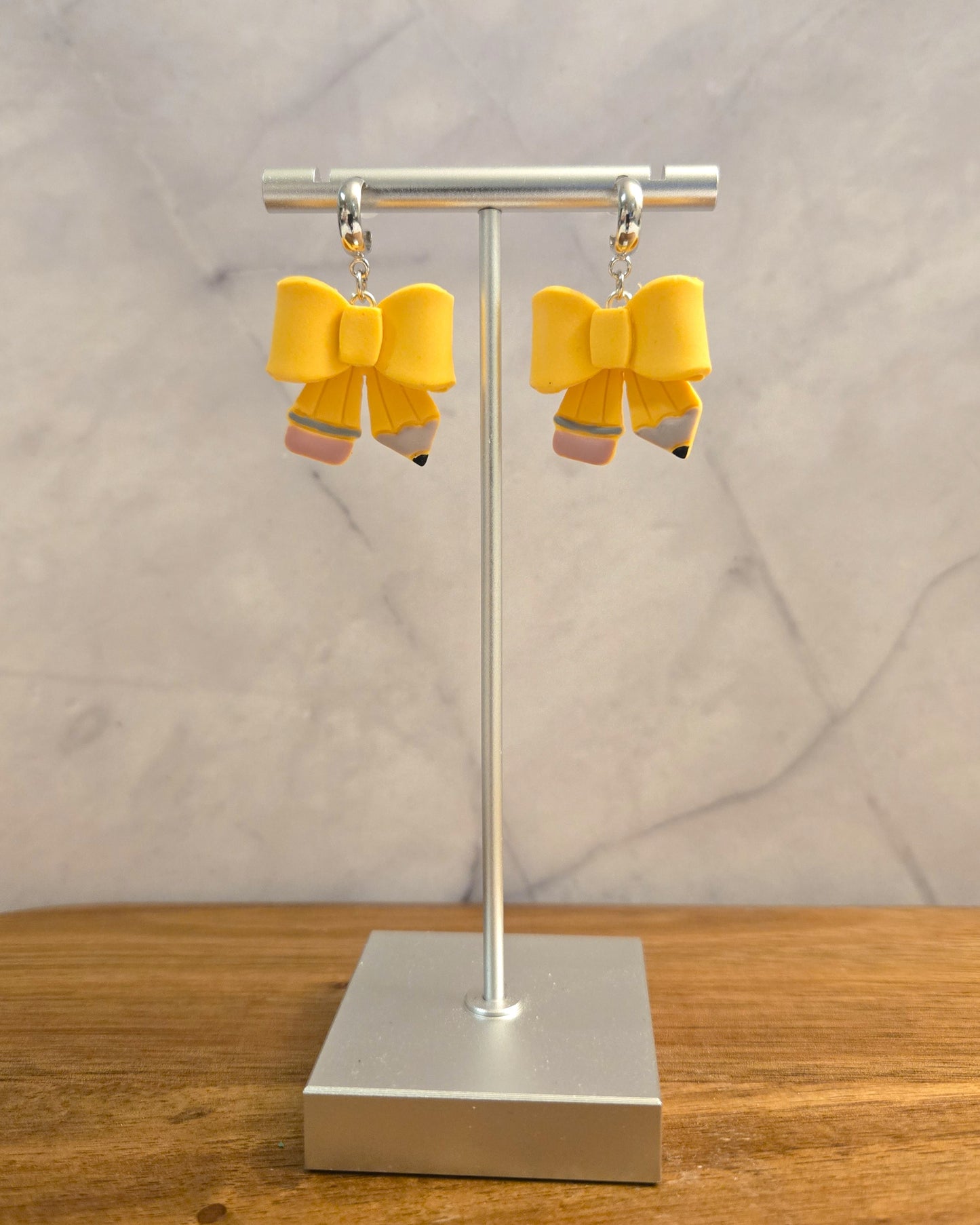 Pencil Bows | Polymer Clay Earrings