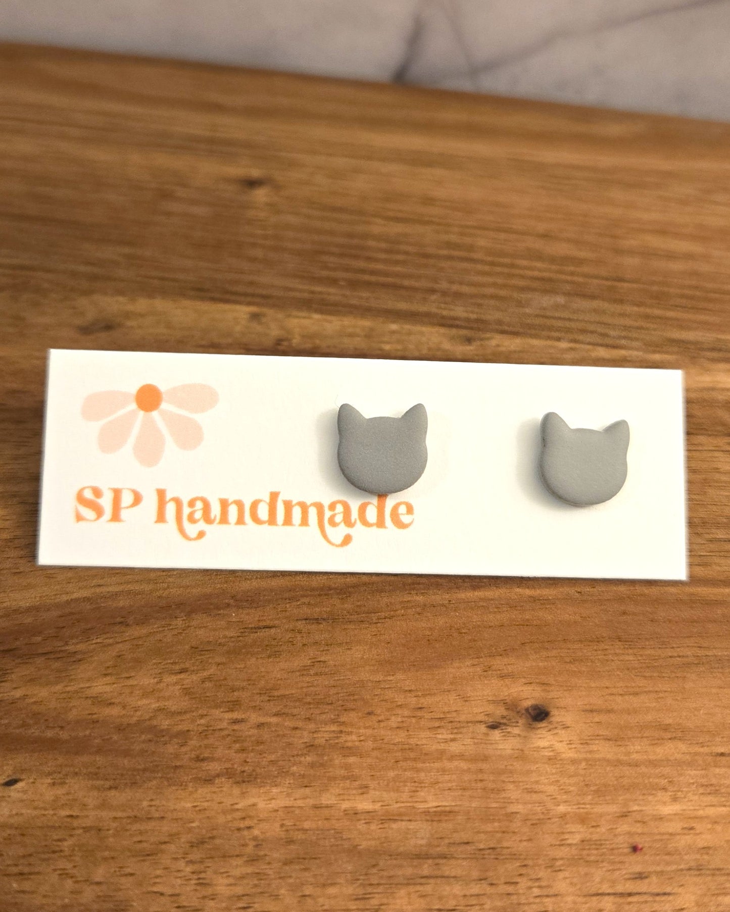 Cat Studs | Polymer Clay Earrings