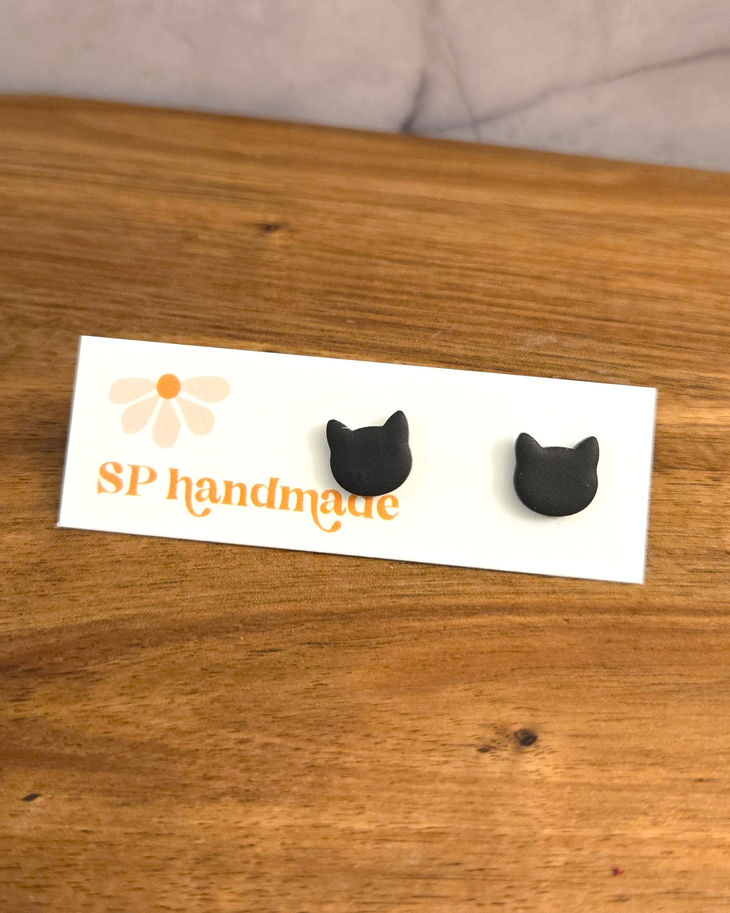 Cat Studs | Polymer Clay Earrings