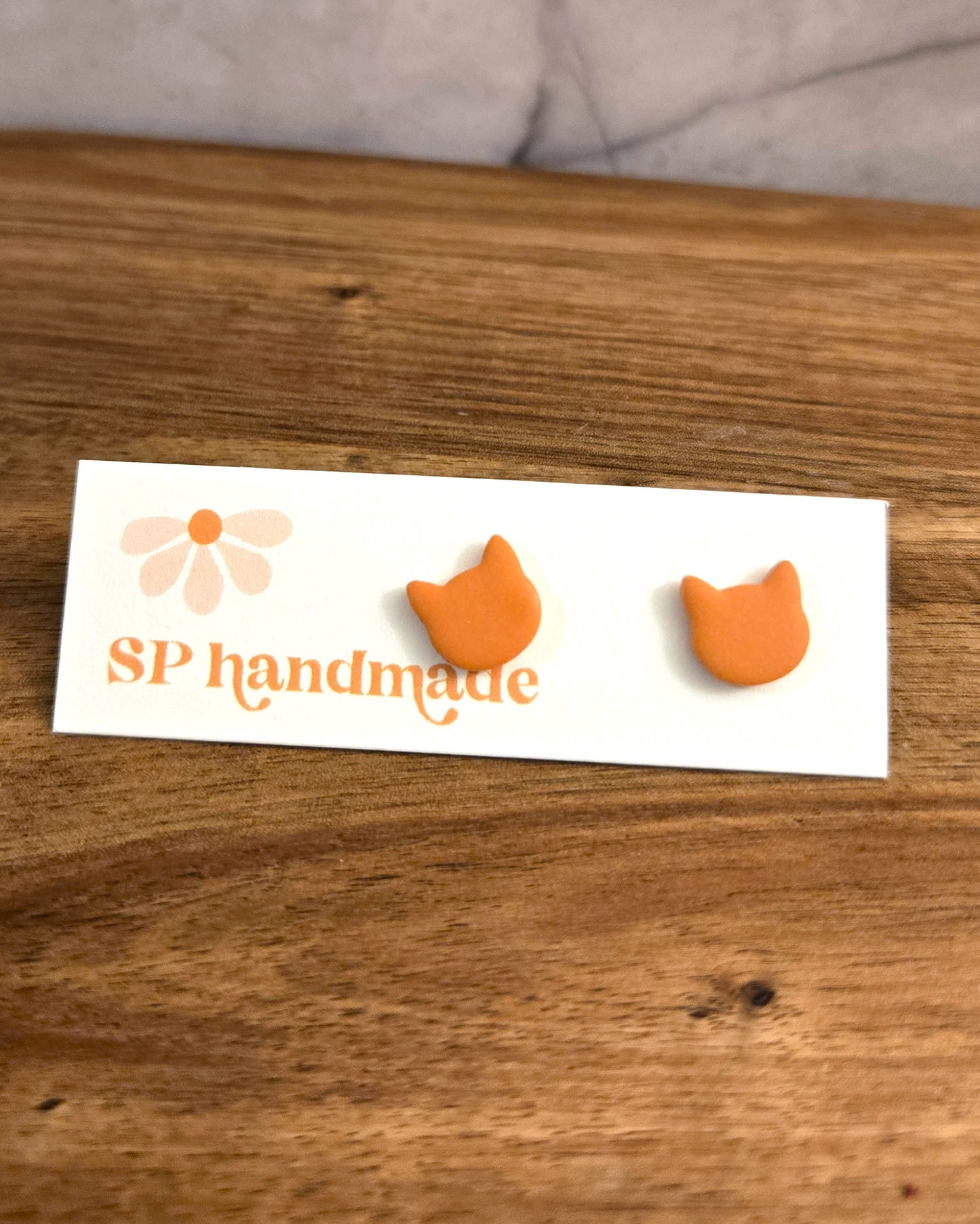 Cat Studs | Polymer Clay Earrings