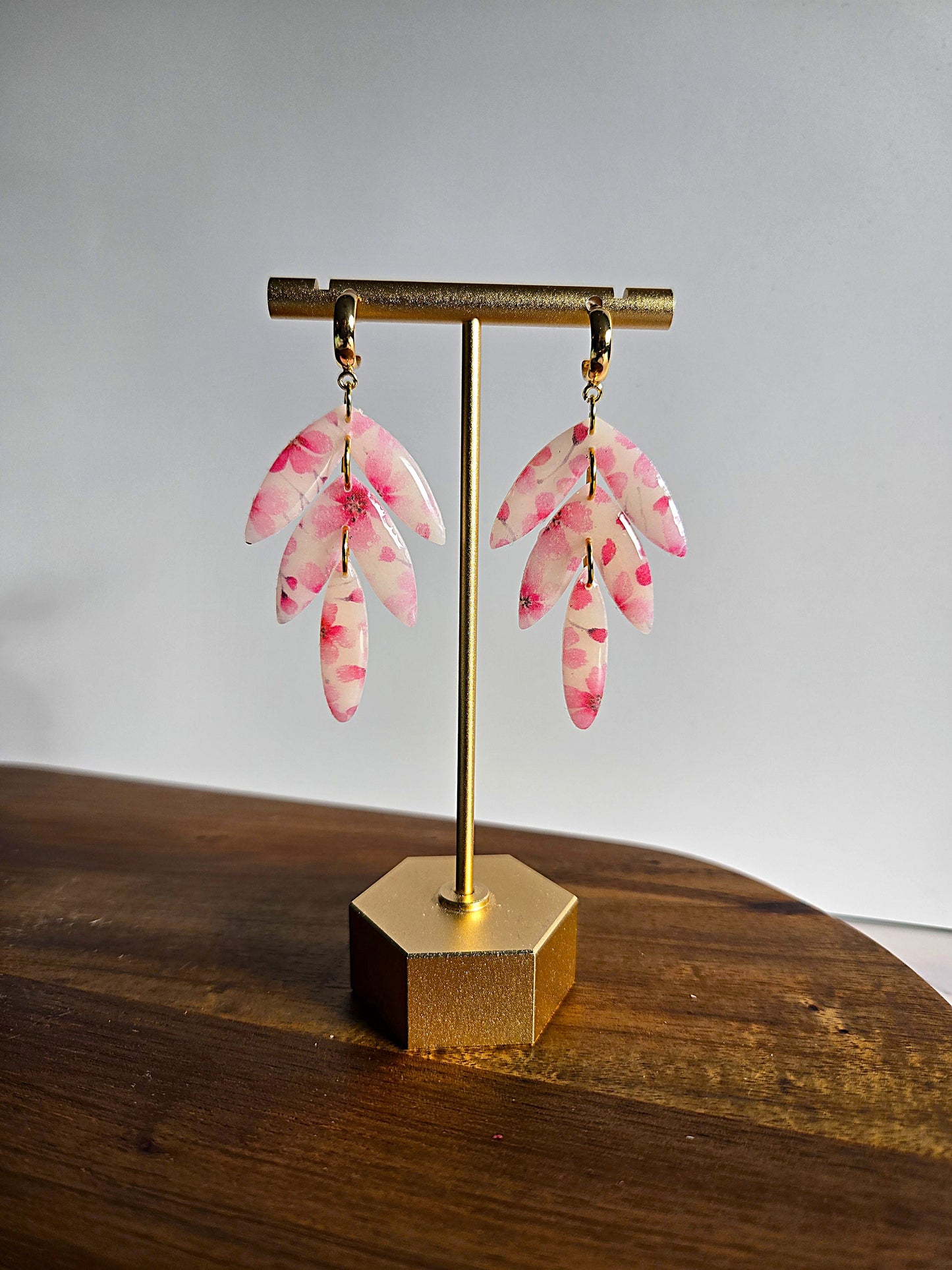 Soft Floral Statement | Polymer Clay Earrings