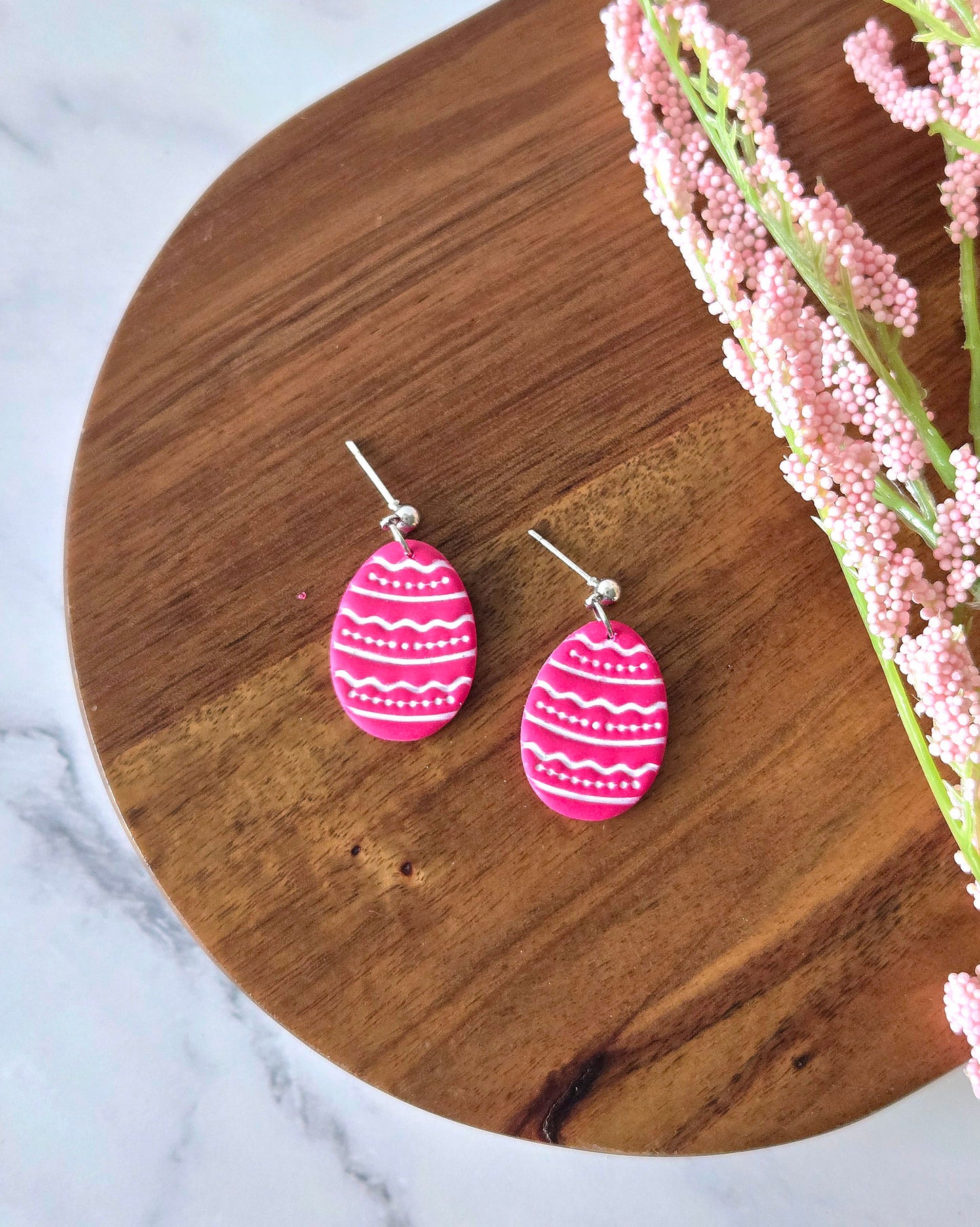 Textured Easter Eggs | Polymer Clay Earrings