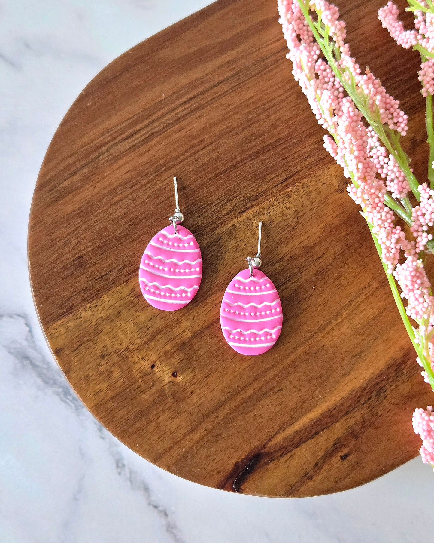 Textured Easter Eggs | Polymer Clay Earrings