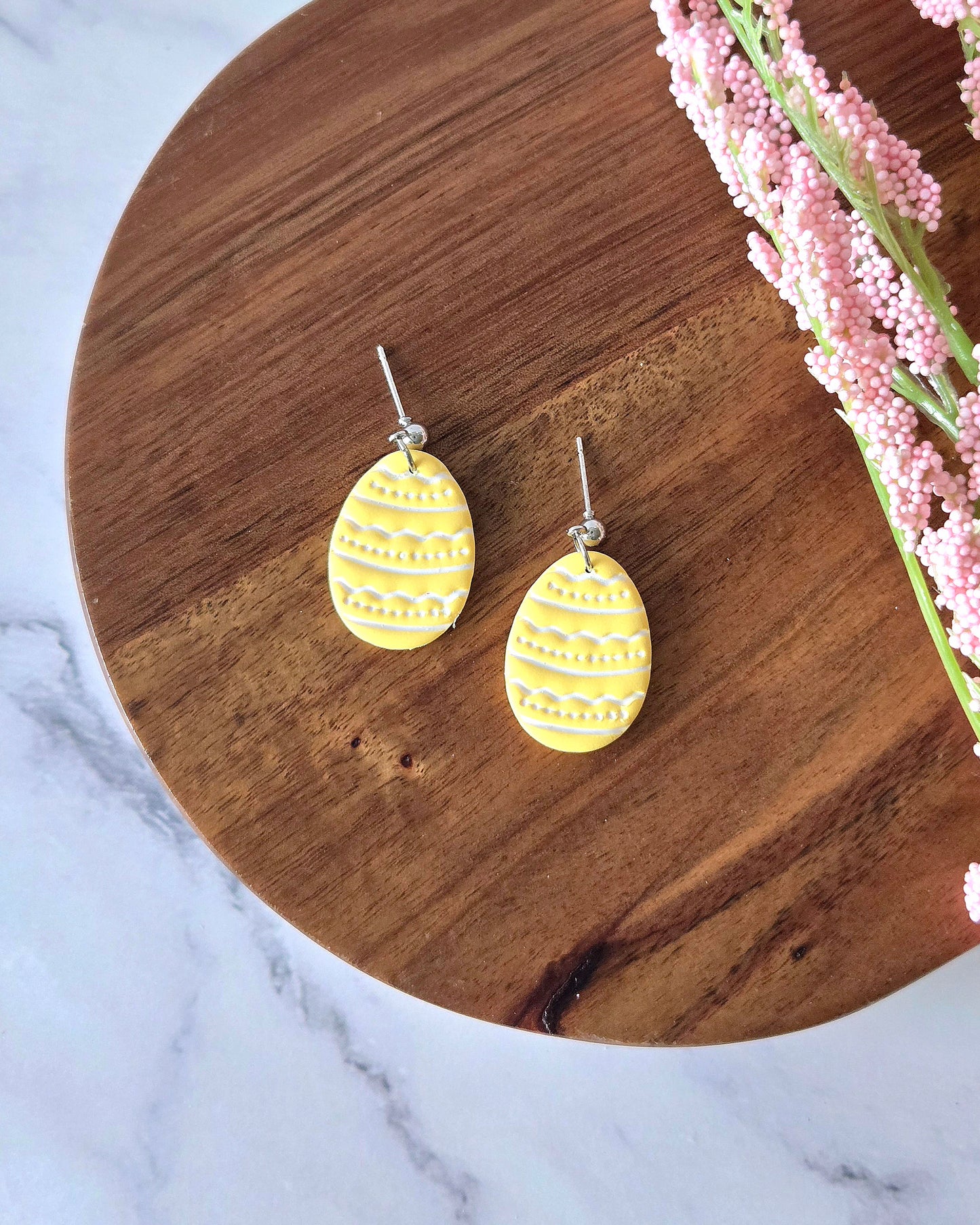 Textured Easter Eggs | Polymer Clay Earrings