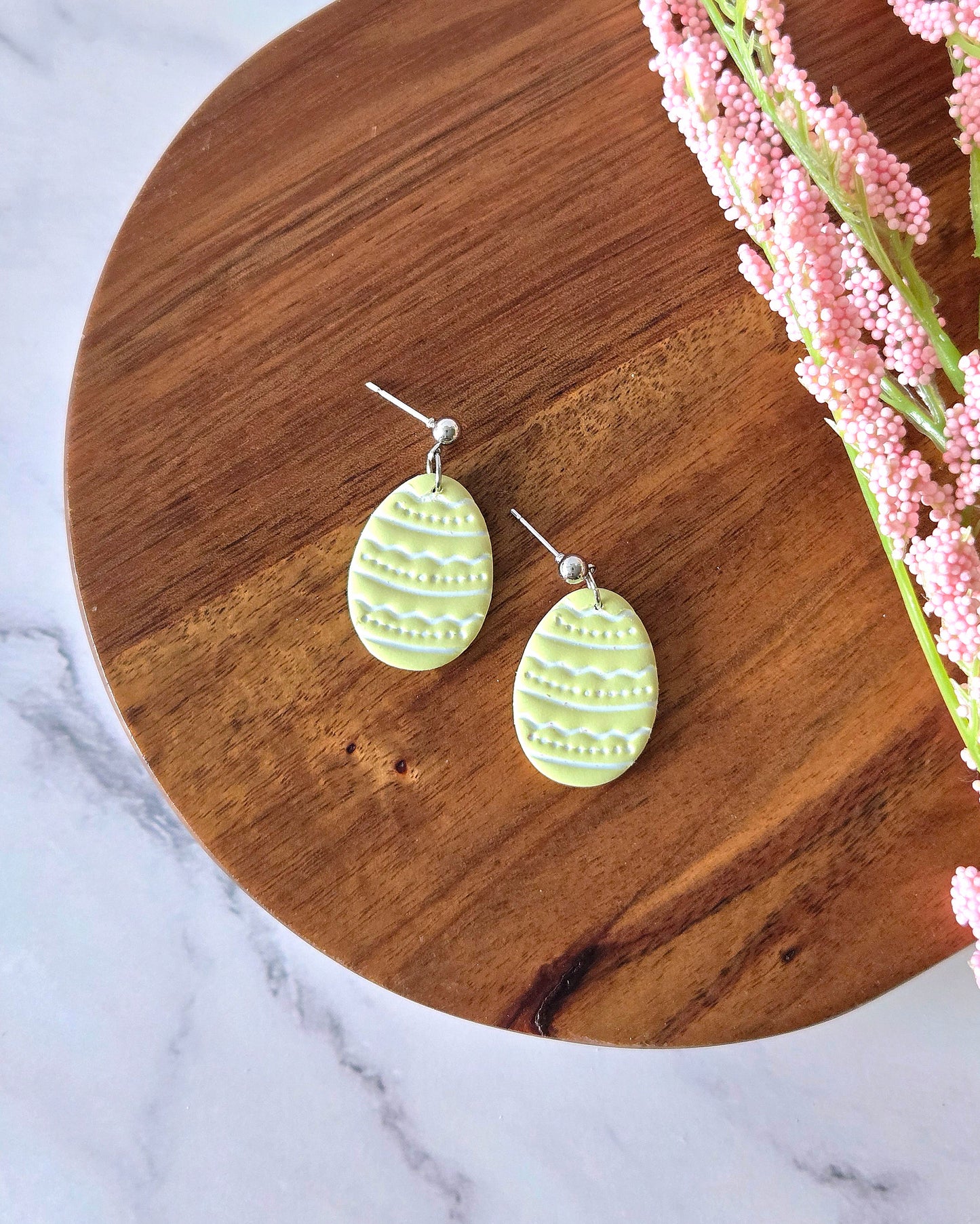 Textured Easter Eggs | Polymer Clay Earrings