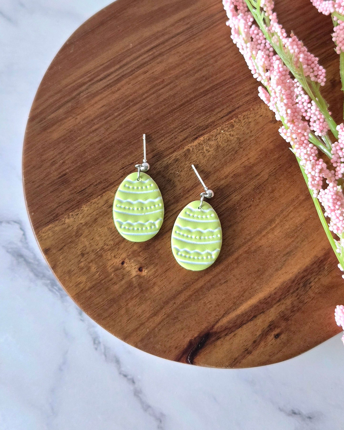Textured Easter Eggs | Polymer Clay Earrings