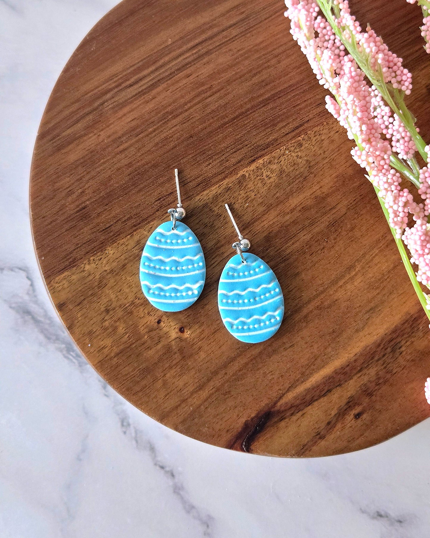 Textured Easter Eggs | Polymer Clay Earrings