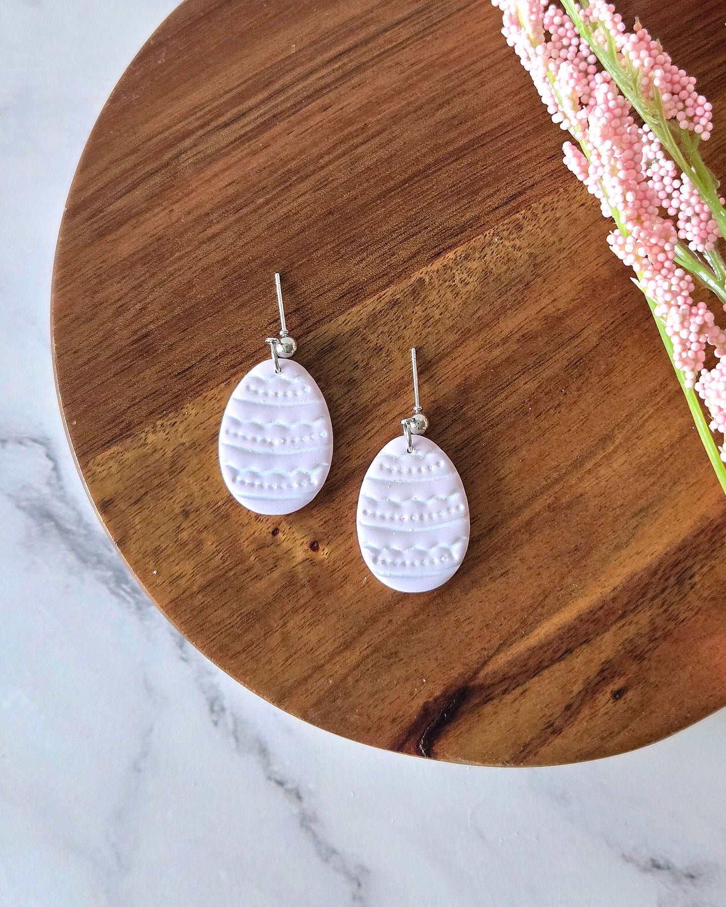Textured Easter Eggs | Polymer Clay Earrings