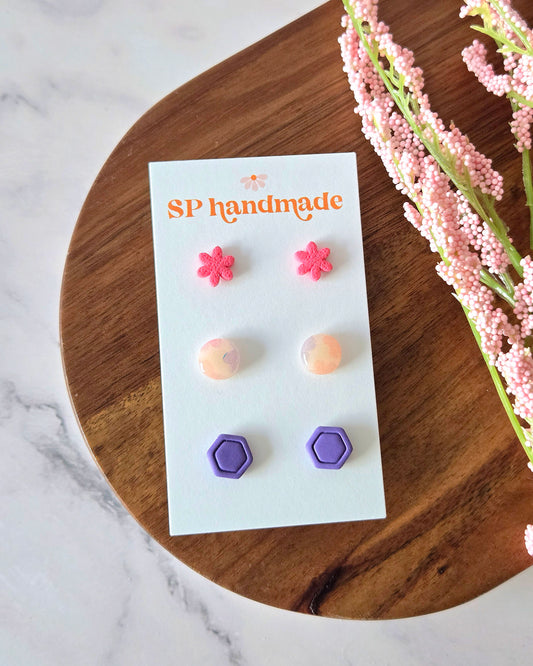 Spring Stud Pack | Polymer Clay Earrings