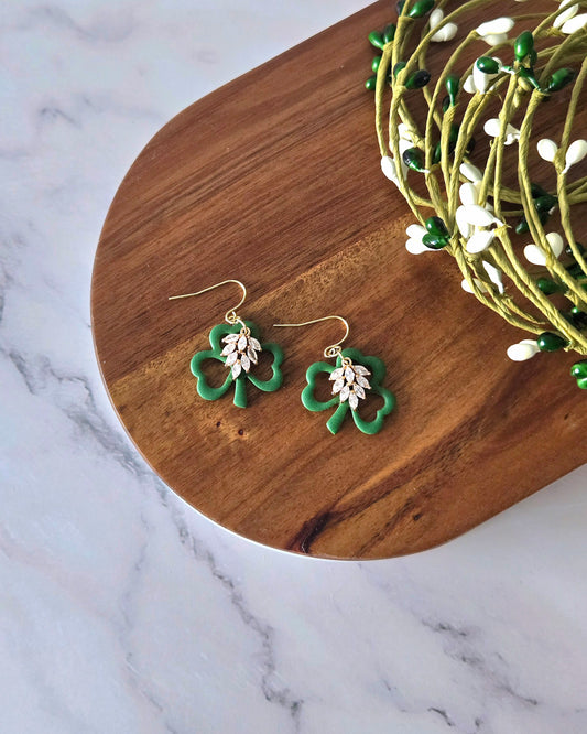 Luxe Clovers | Polymer Clay Earrings