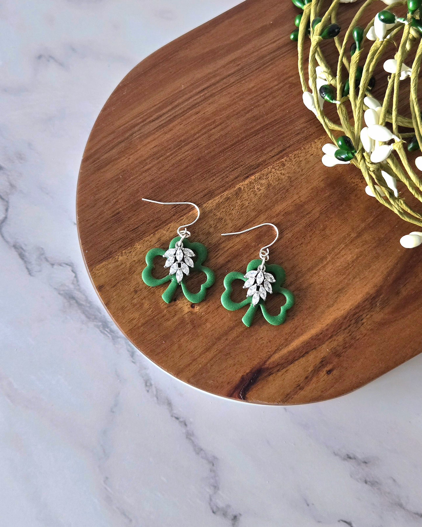 Luxe Clovers | Polymer Clay Earrings