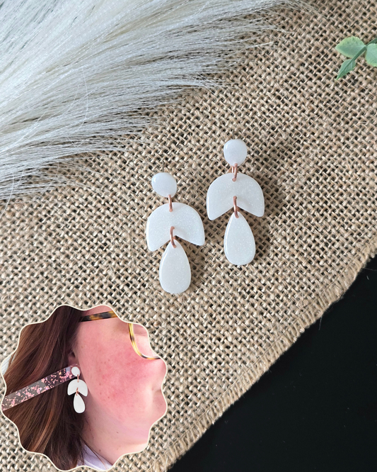 Sparkle Translucent Drop | Polymer Clay Earrings