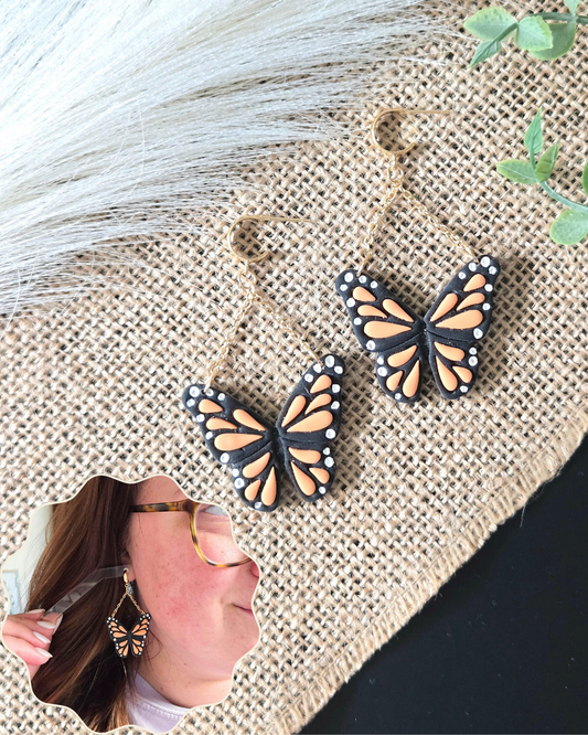 Monarch Butterflies | Polymer Clay Earrings