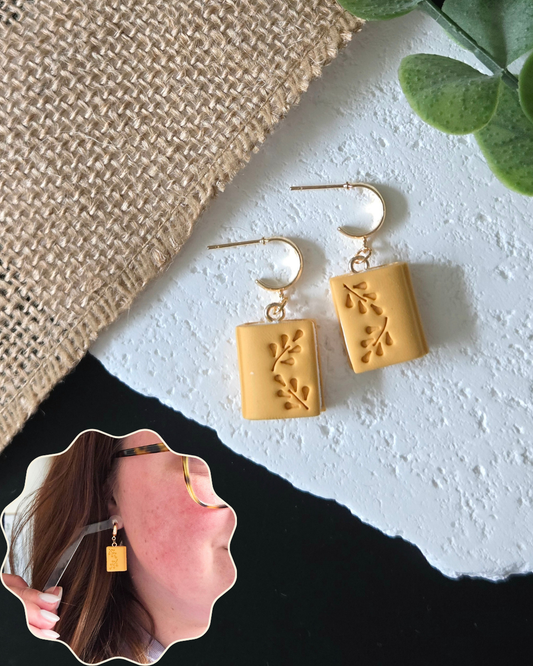 Golden Books | Polymer Clay Earrings