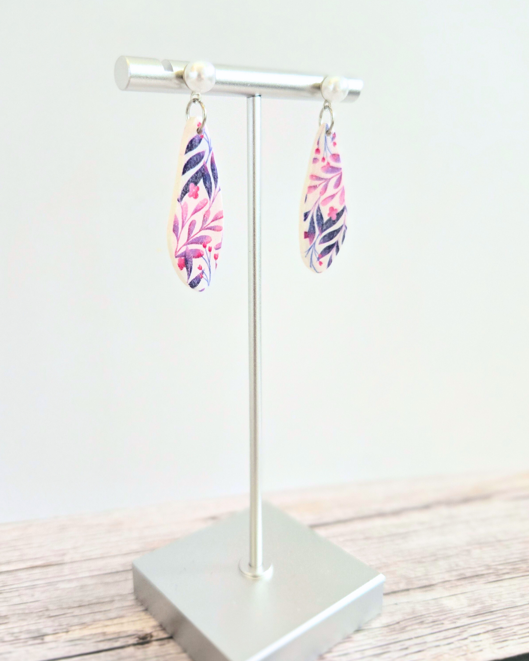 Cool Palm Dangles | Polymer Clay Earrings
