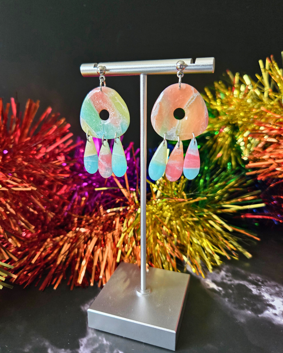 Marble Pride | Polymer Clay Earrings