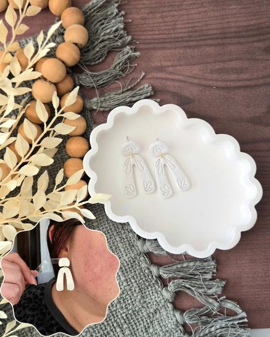 Folk Arch Dangles | Polymer Clay Earrings