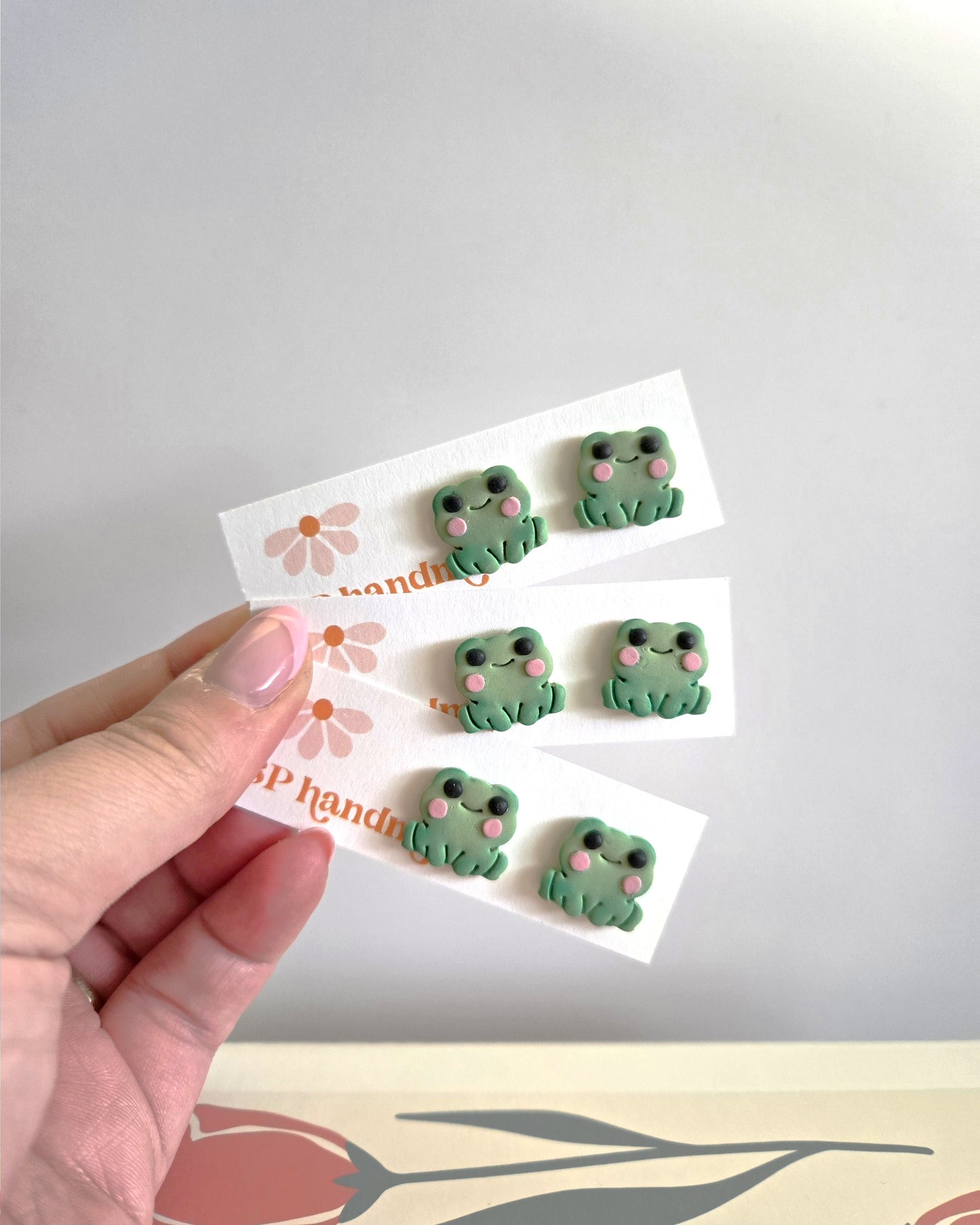 Frog Studs | Polymer Clay Earrings
