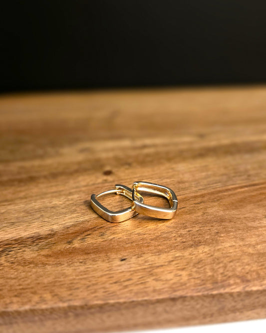 Gold Rectangle Hoops