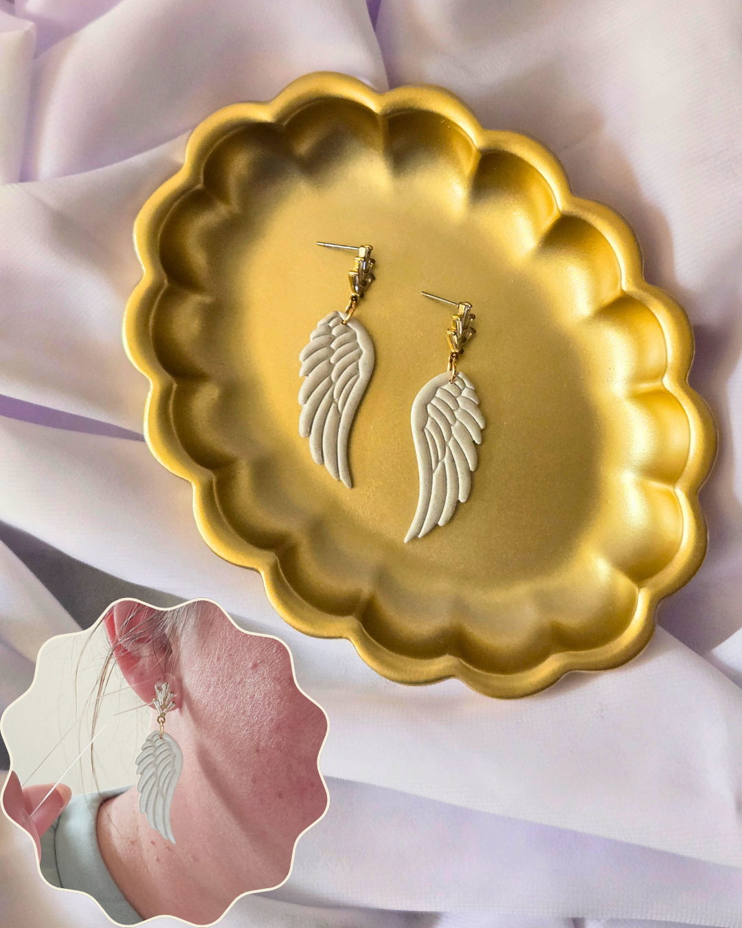 Guardian Wings | Polymer Clay Earrings