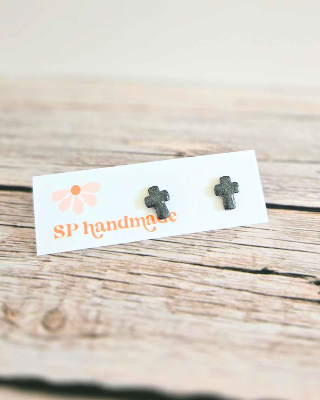 Cross Studs | Polymer Clay Earrings