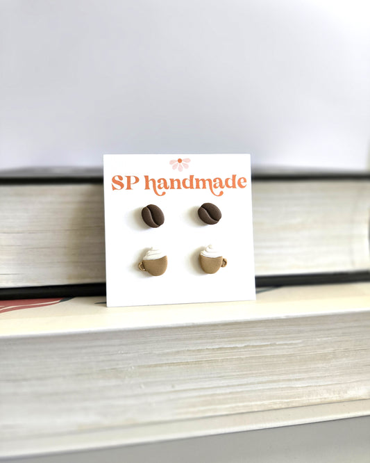 Latte Stud Pack | Polymer Clay Earrings
