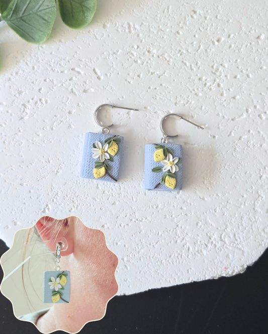Lemon Books | Polymer Clay Earrings
