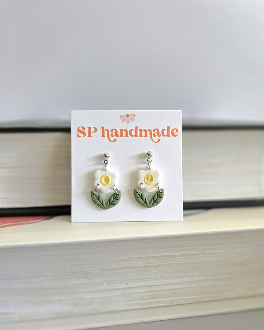 Mini Flower Dangle | Polymer Clay Earrings