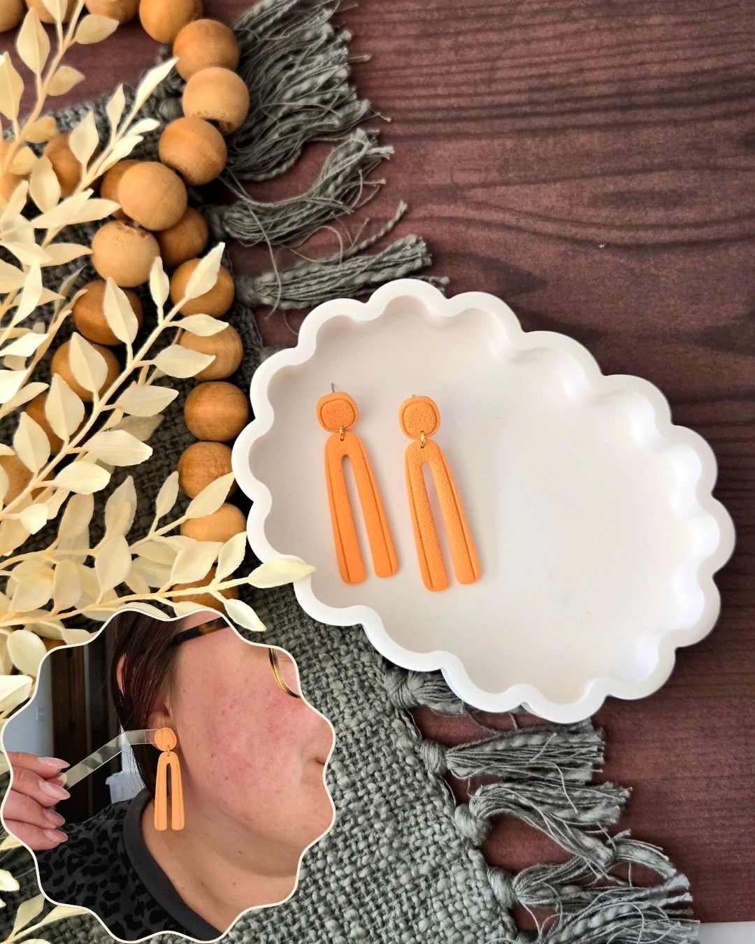 Long Arch Dangles | Polymer Clay Earrings
