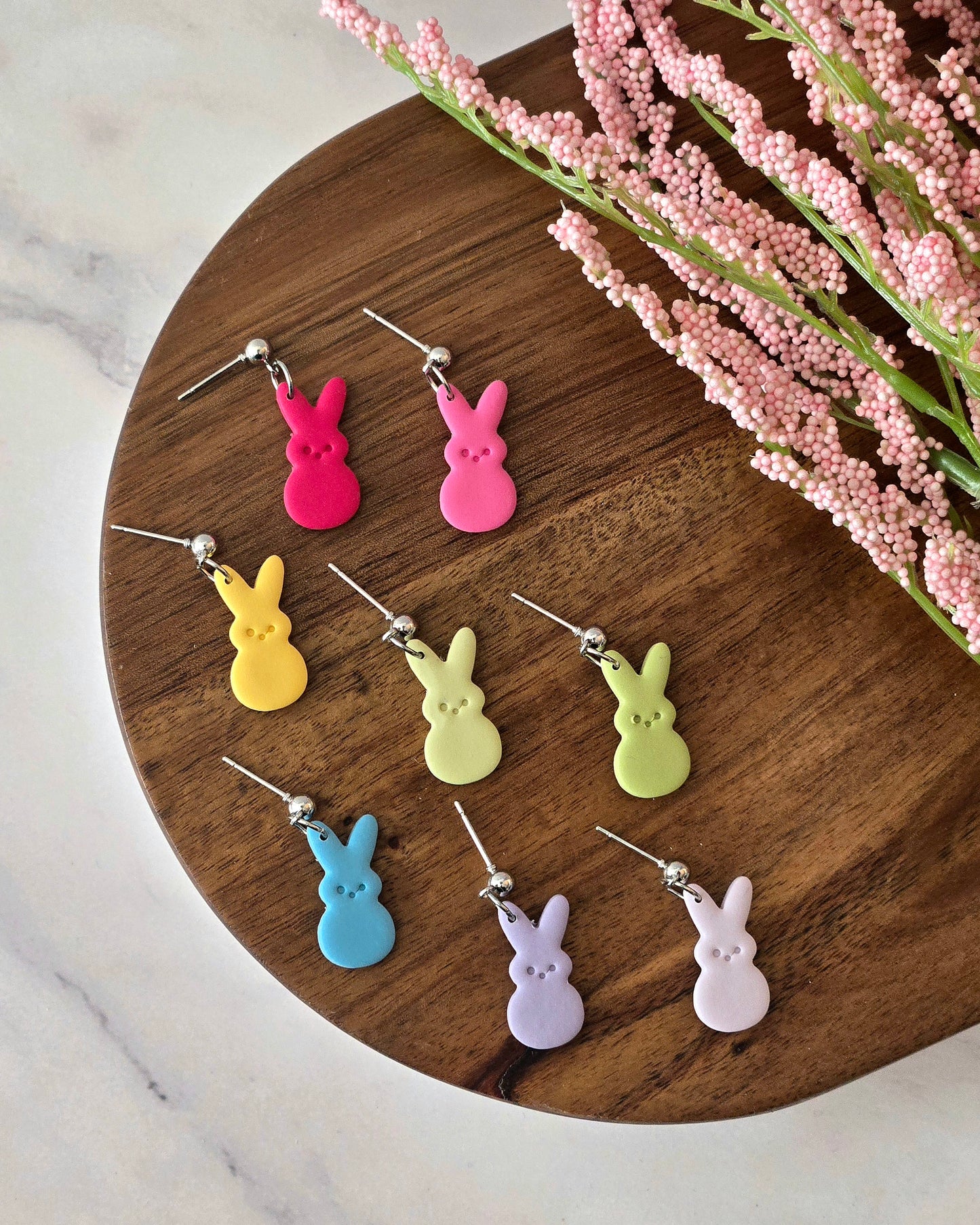 Peep Bunnies | Polymer Clay Earrings