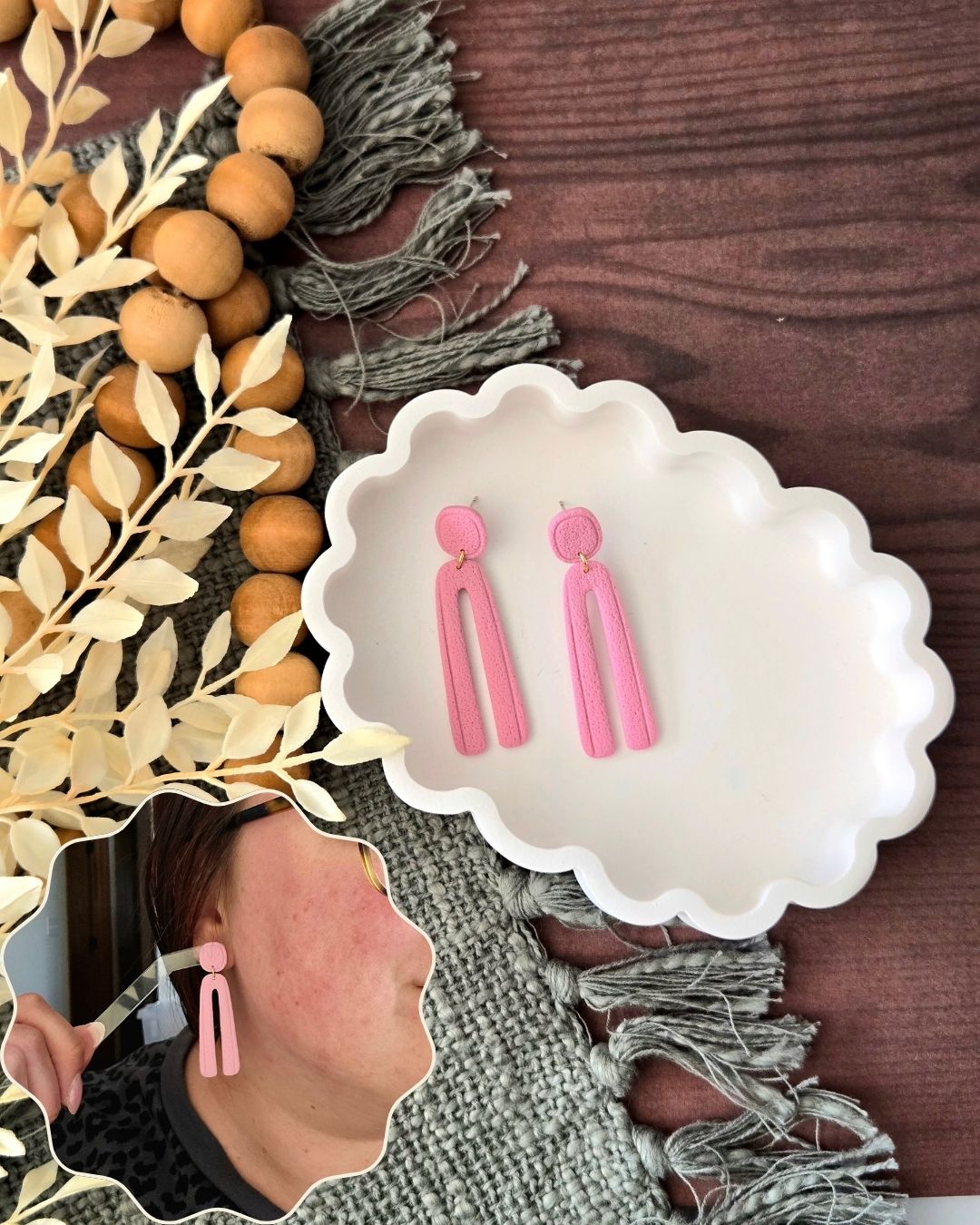 Long Arch Dangles | Polymer Clay Earrings