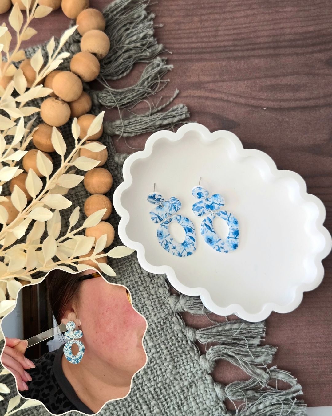 Porcelain Garden | Polymer Clay Earrings