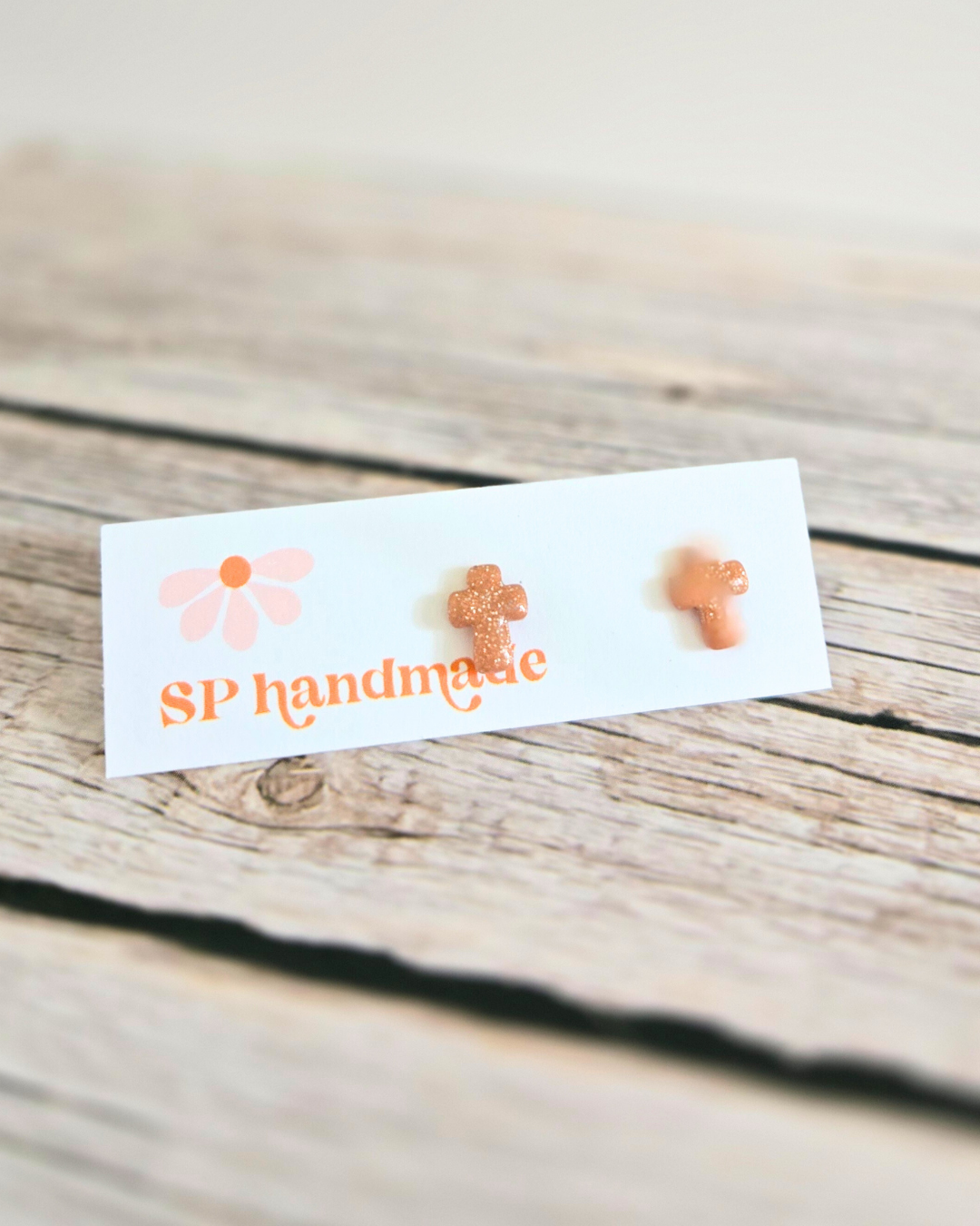 Cross Studs | Polymer Clay Earrings