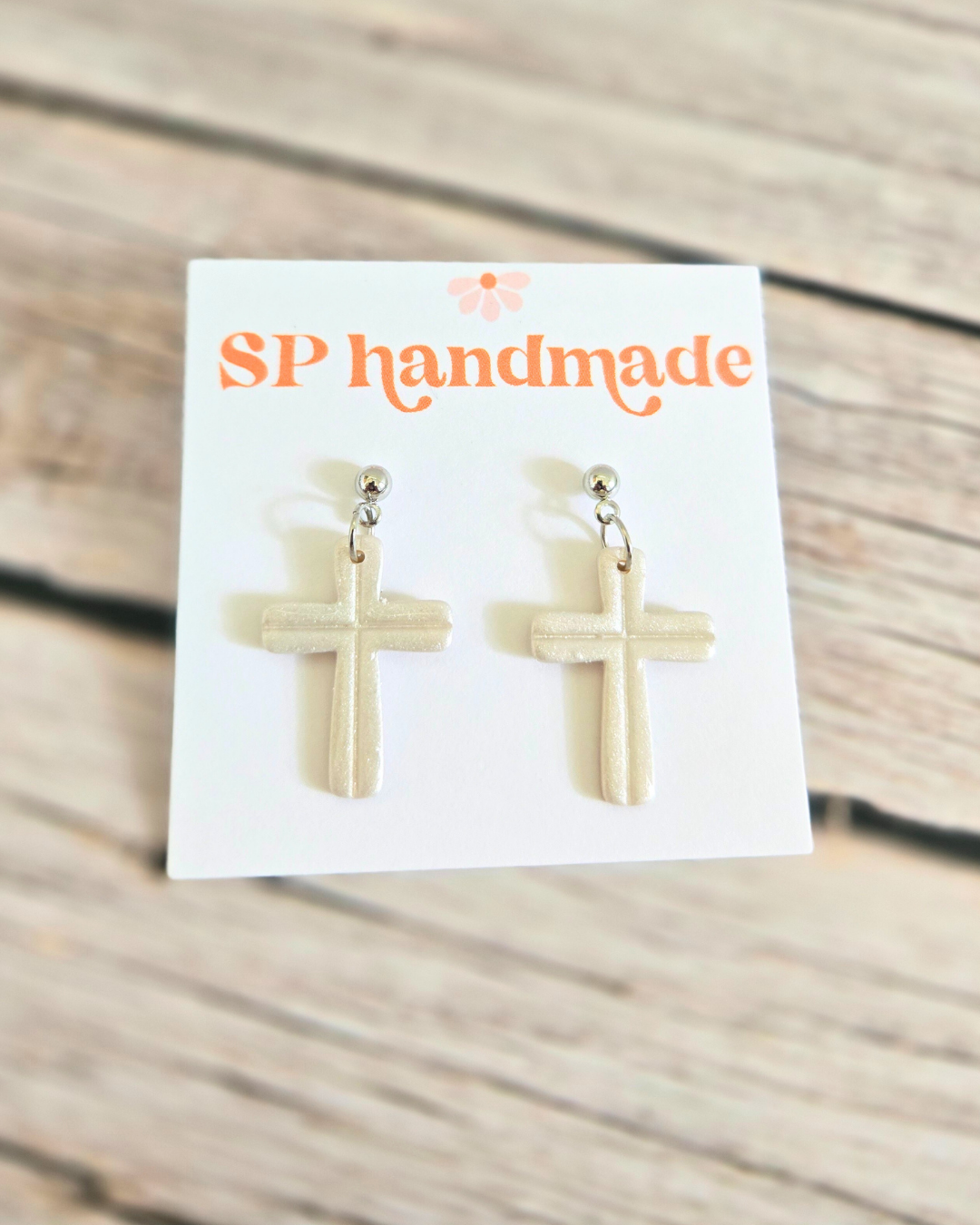 Cross Dangles | Polymer Clay Earrings