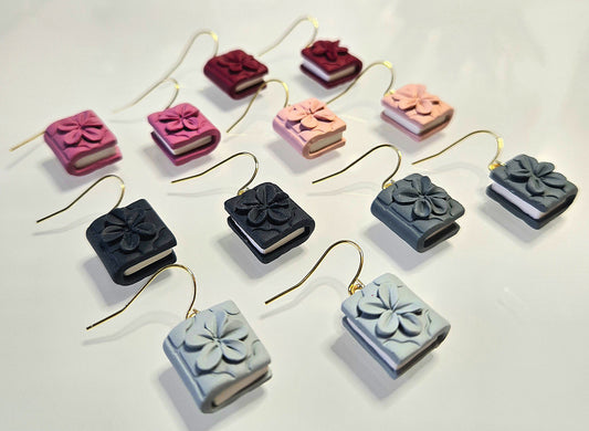 Winter Books | Polymer Clay Earrings