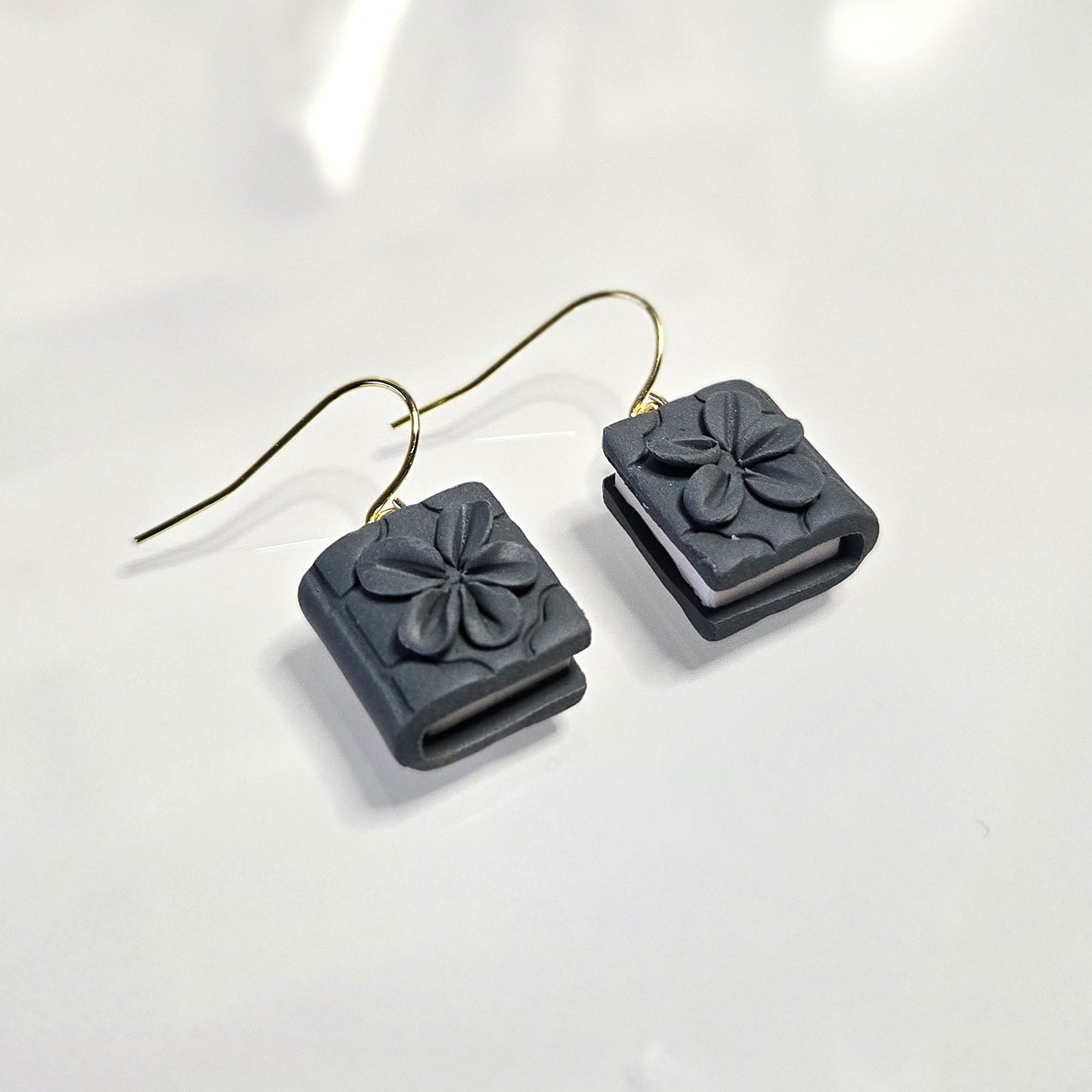 Winter Books | Polymer Clay Earrings