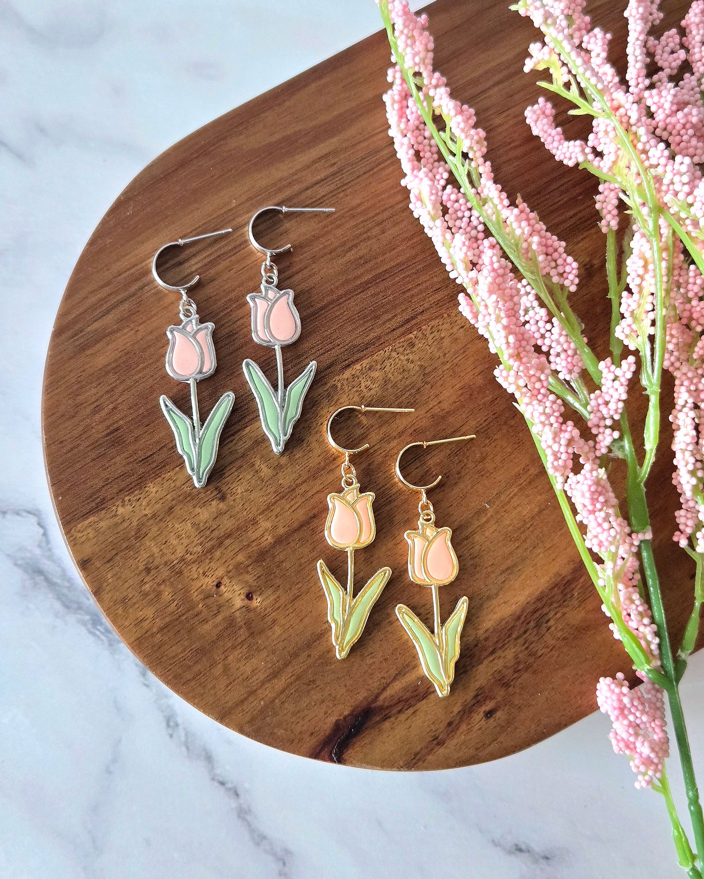 Spring Tulips | Polymer Clay Earrings