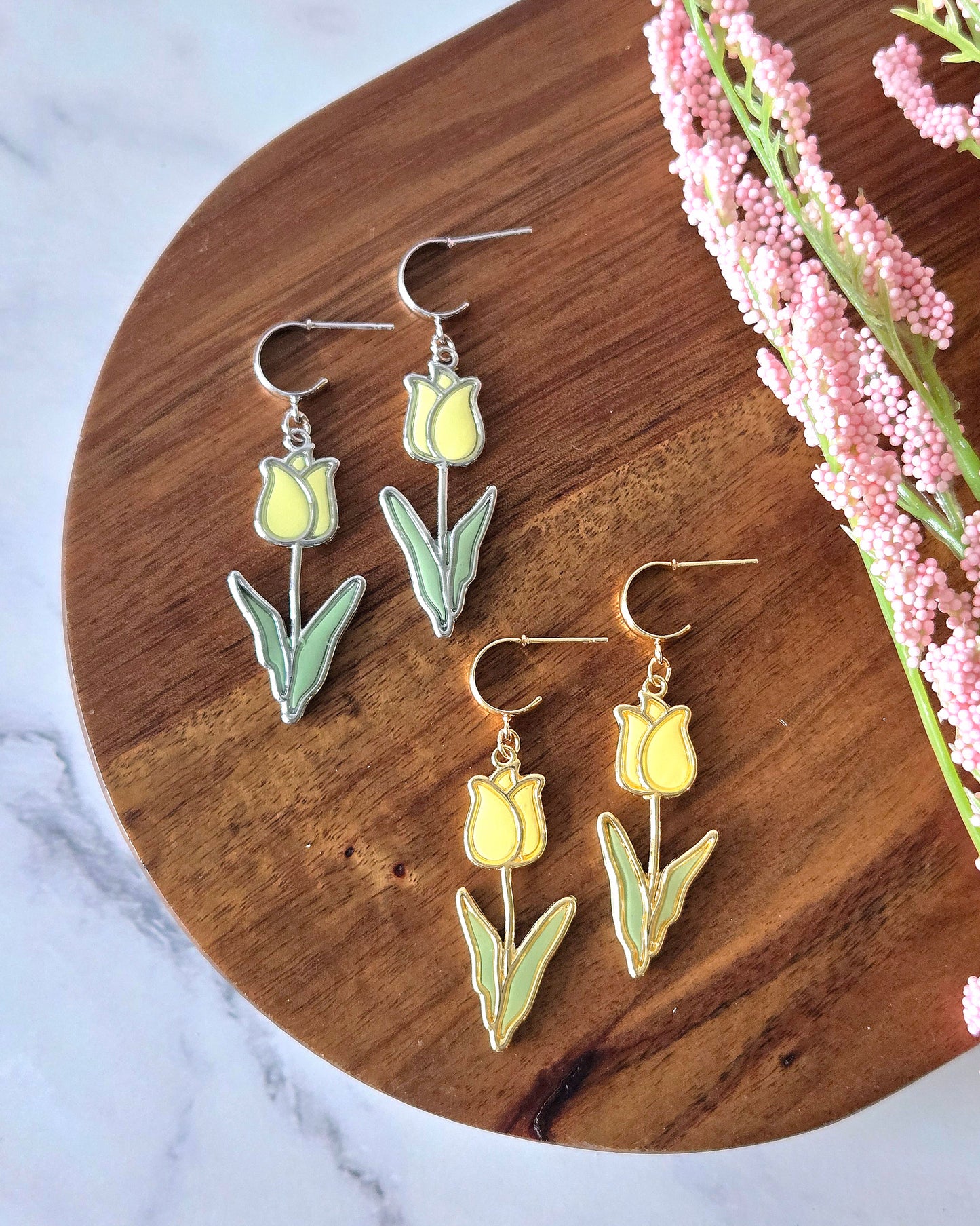 Spring Tulips | Polymer Clay Earrings
