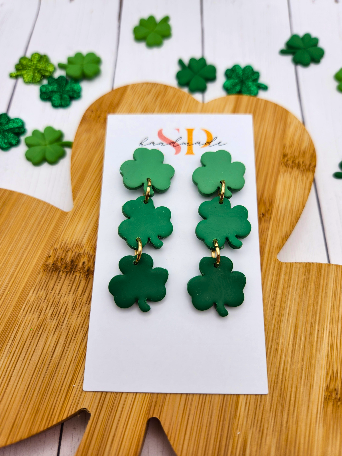 Shamrock Stack | Polymer Clay Earrings